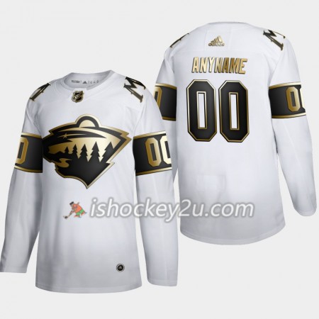 Mænd NHL Minnesota Wild Trøje Tilpasset Adidas 2019-20 Golden Edition Hvid Authentic